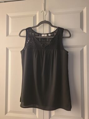 New York & Company Black Lace Sleeveless Camisole Size Medium